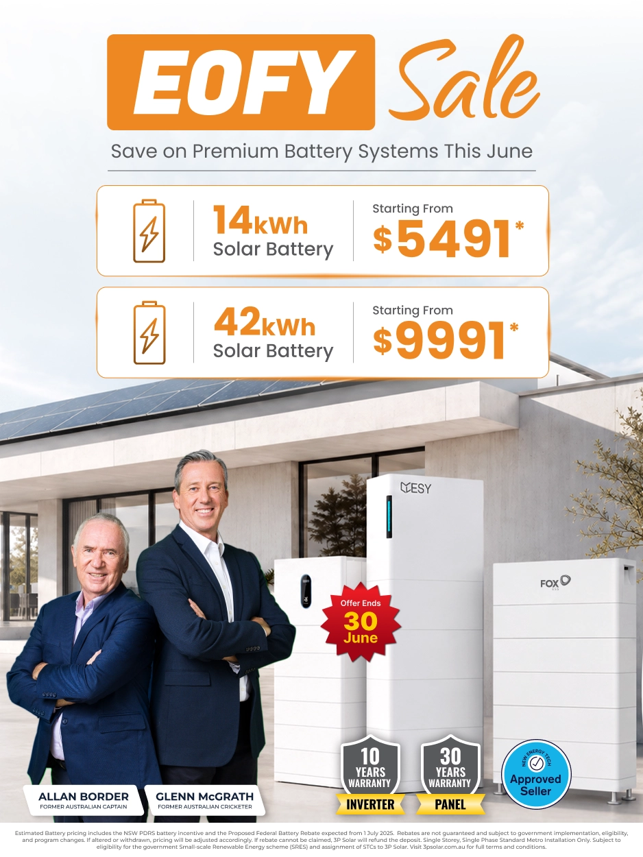 Solar panel system mobile banner for NSW metro