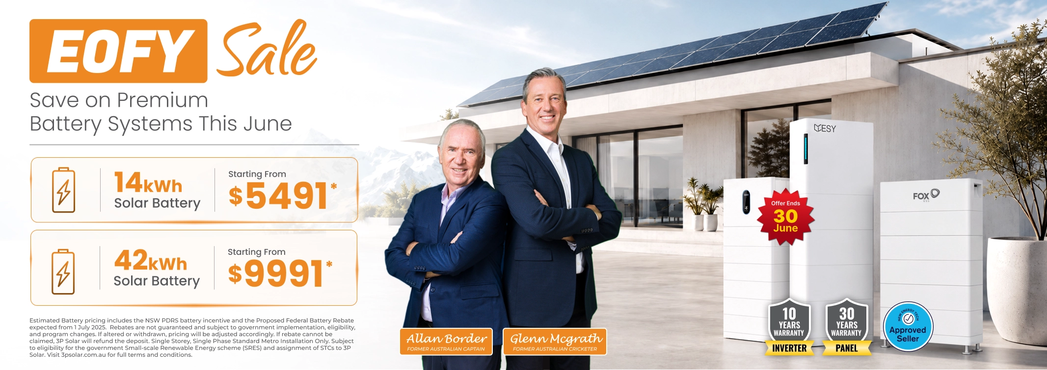 Solar panel system banner for NSW metro