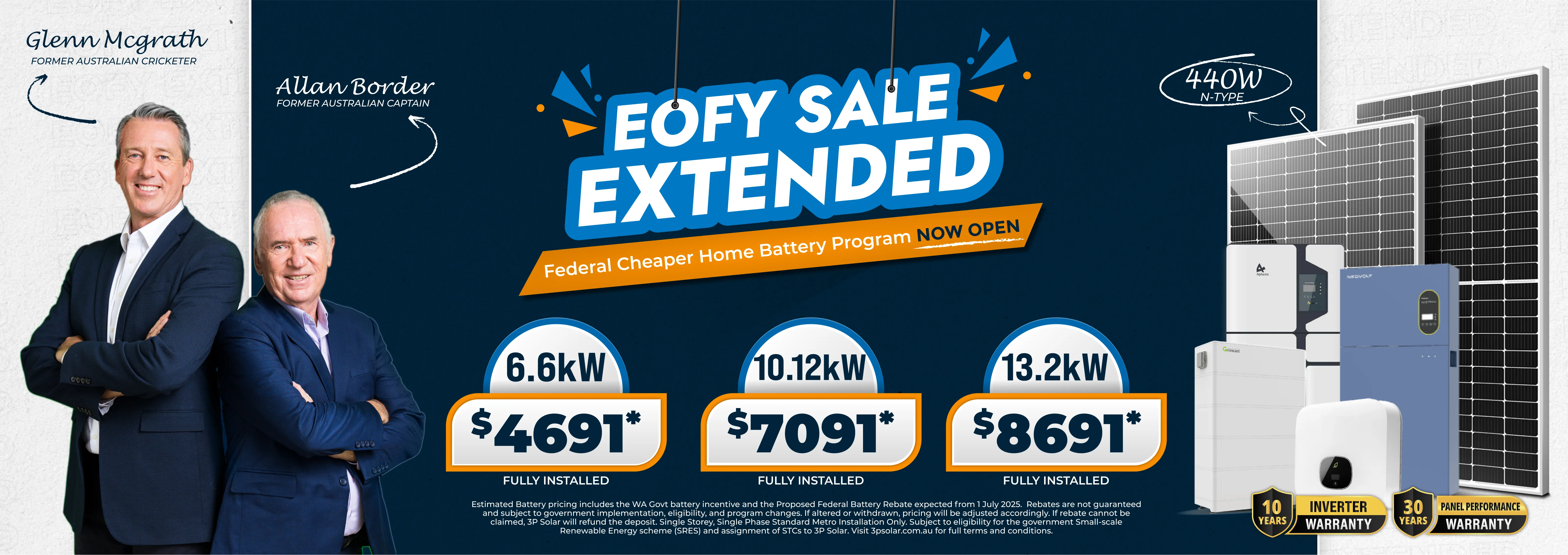 Solar panel system banner for QLD regional