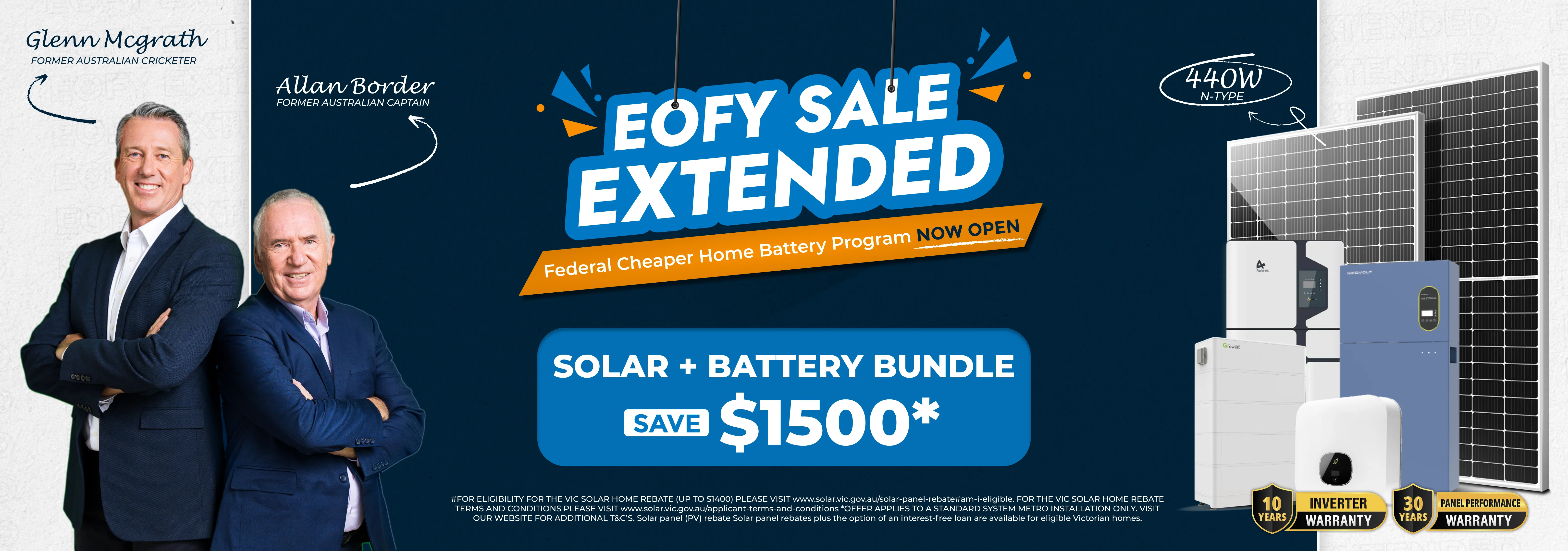 Solar panel system banner for VIC metro