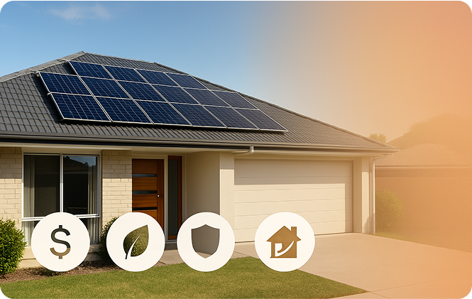 Solar panels installed on a rooftop, representing the adoption of solar energy for home electricity needs