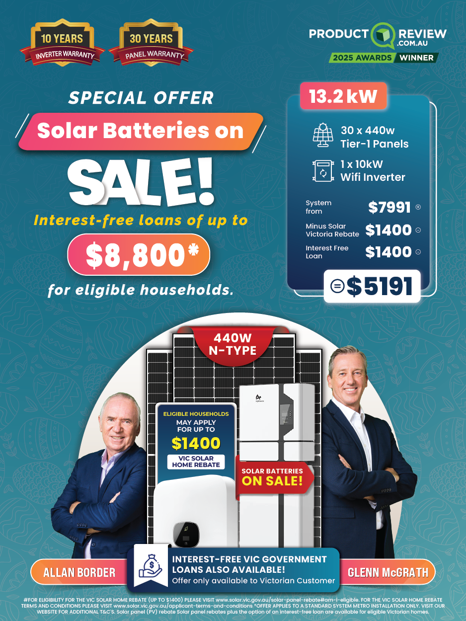 13kw solar panel system sale mobile banner for Australian location