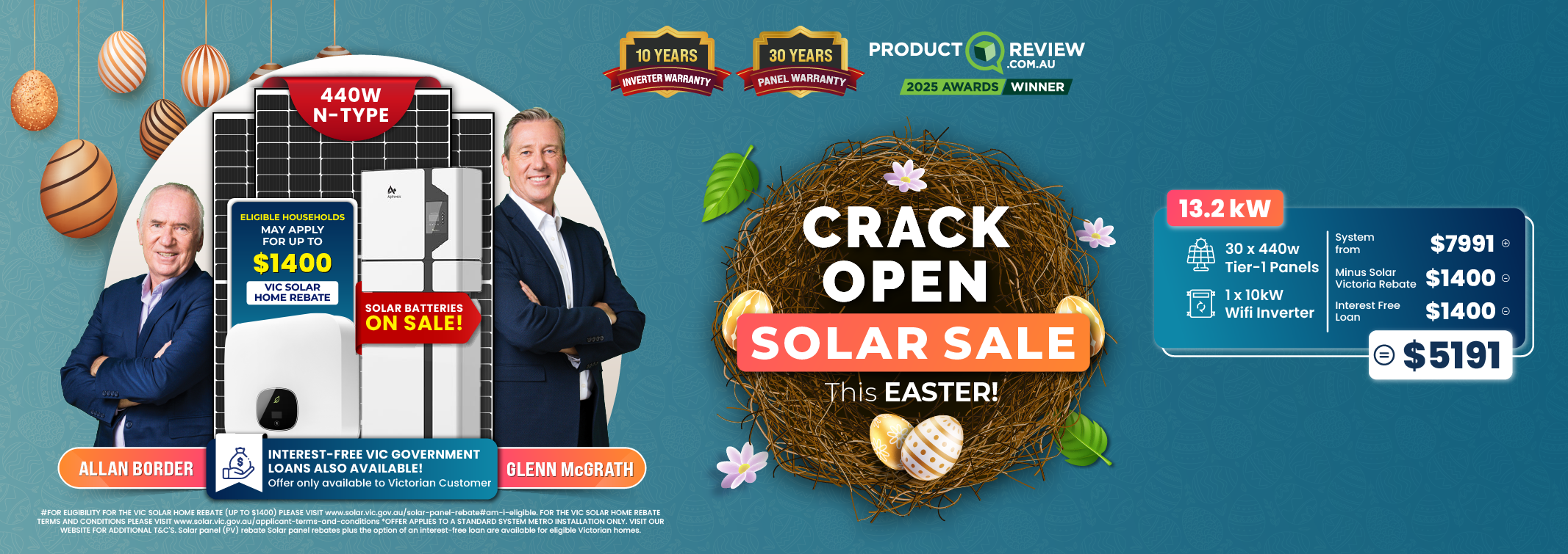 13kw solar panel system sale banner for Australian location