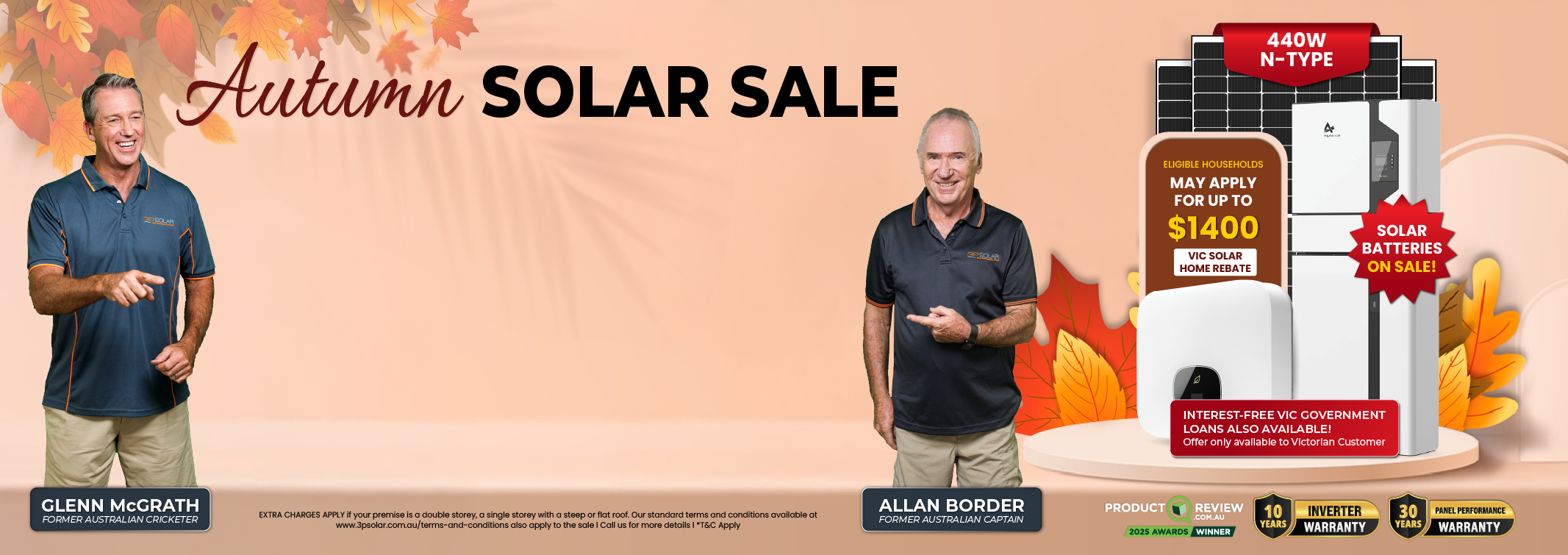 solar panel system sale banner for Australian location