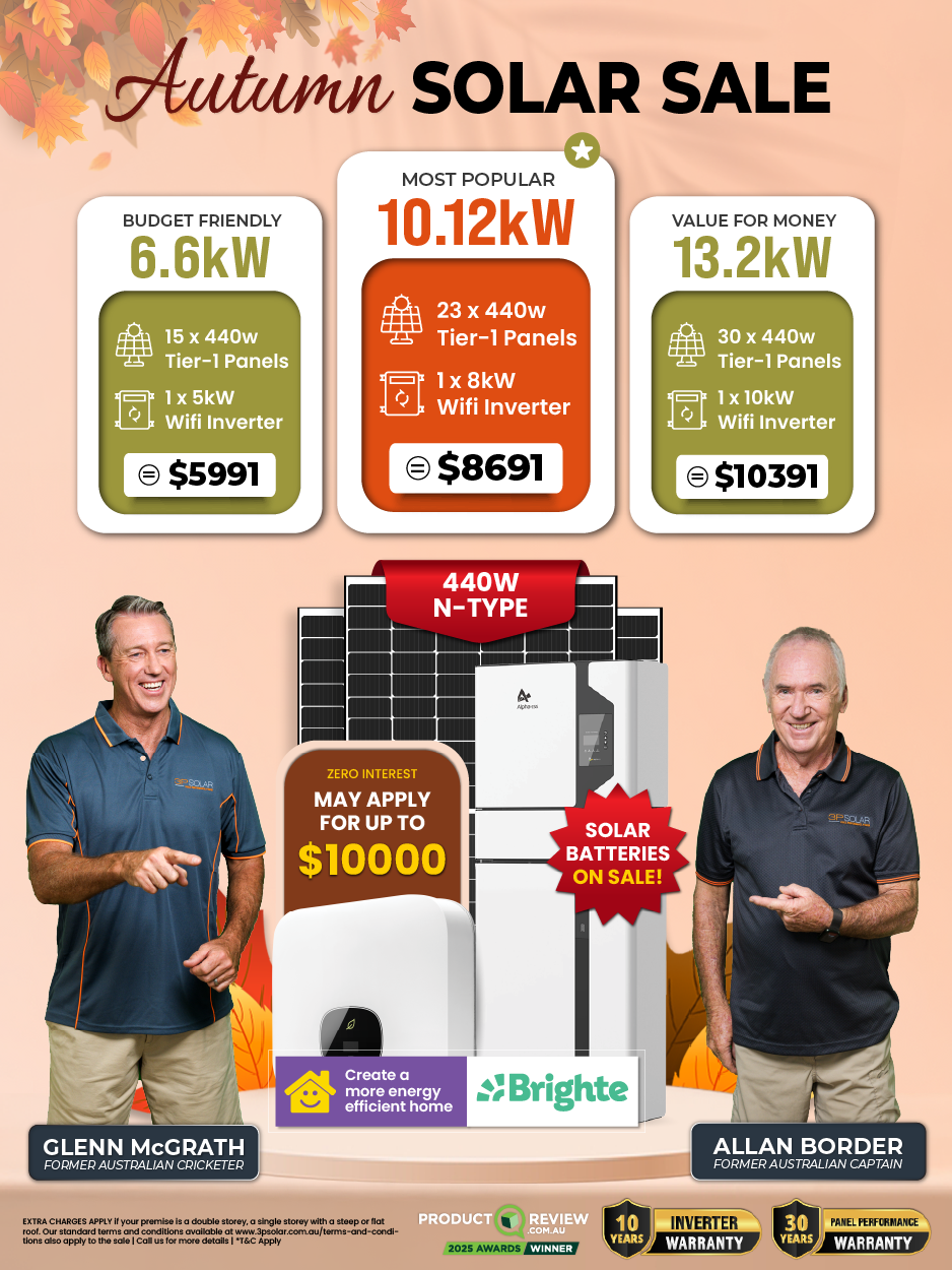 Solar panel system sale mobile banner for tasmania location