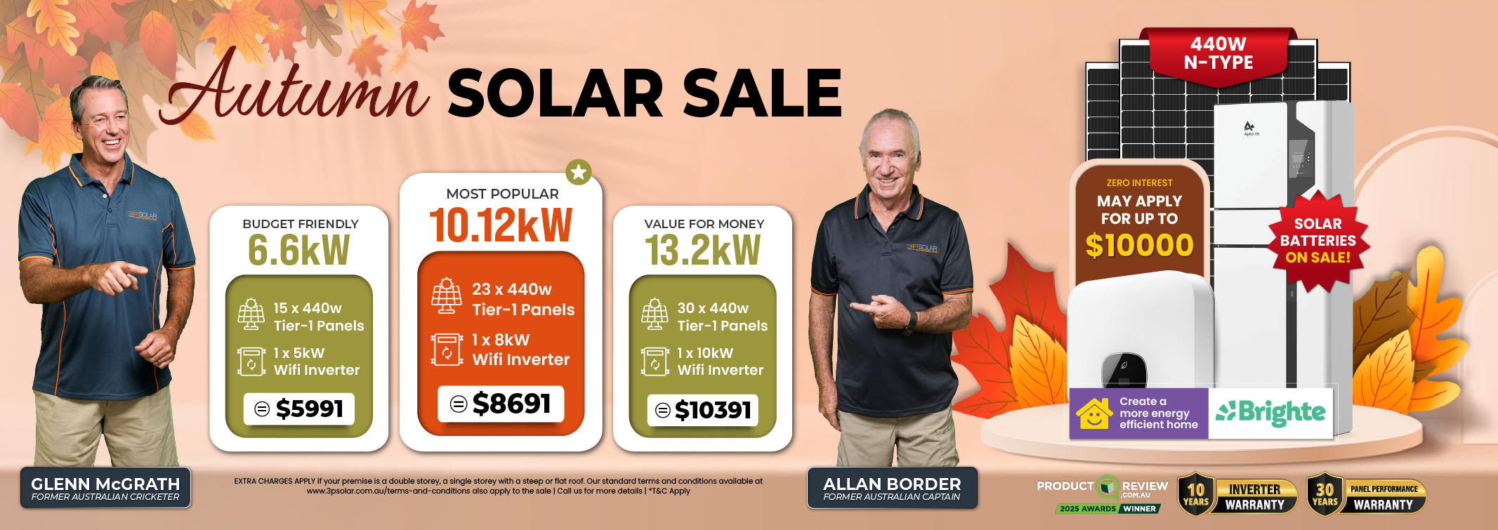 Solar panel system sale banner for Tasmania metro location