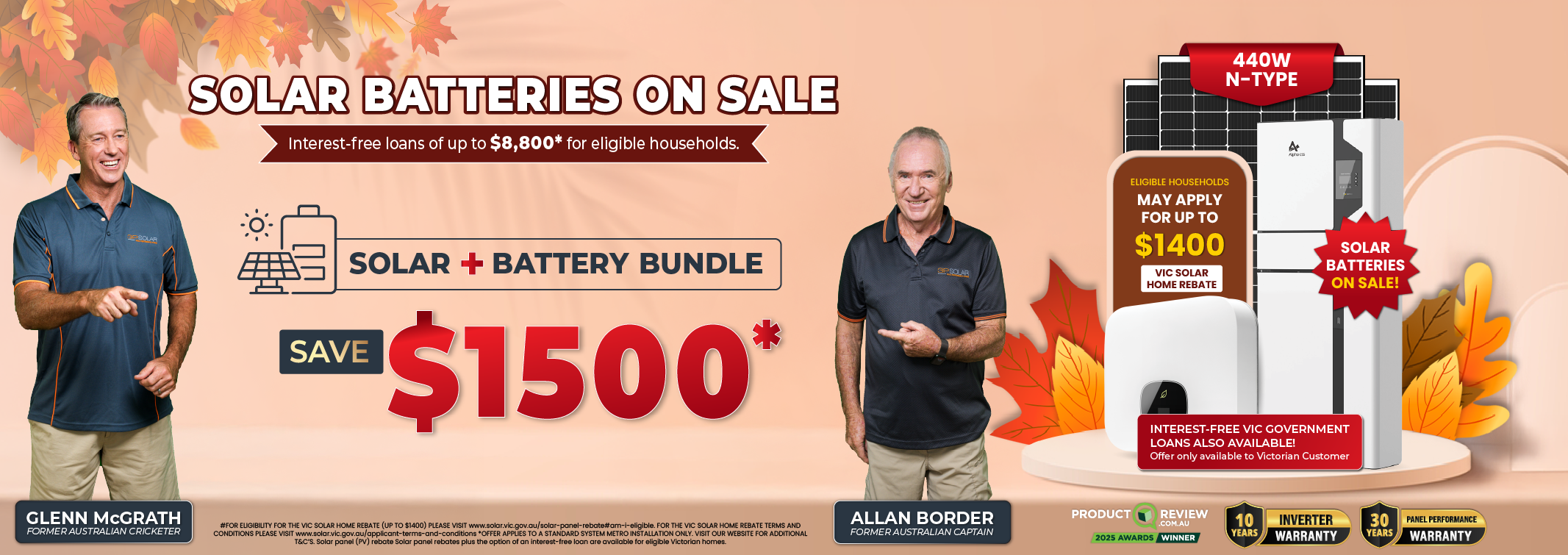 6.6kw solar panel system sale banner for Australian location